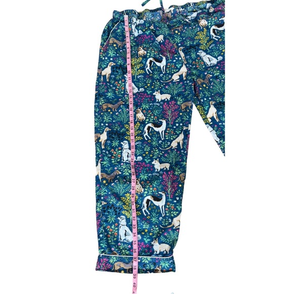 Printfresh Lightweight Flannel Long PJ Set in Must Love Dogs Color Indigo 2X - Picture 10 of 15